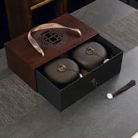 Gift box in gift box, red (black) tea, tea bags, storage box