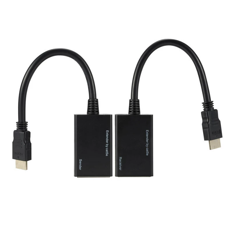 HDMI-удлинитель 30 м, удлинительная линия HDMI к сетевому порту, двойной сетевой удлинитель, передача сигнала HDMI