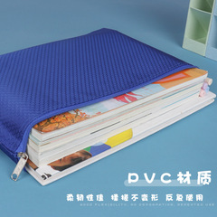 Wholesale Custom Logo Single Layer Football Pattern Zipper File Pouch Colored A4 Canvas Bag Zipper Document Pouch