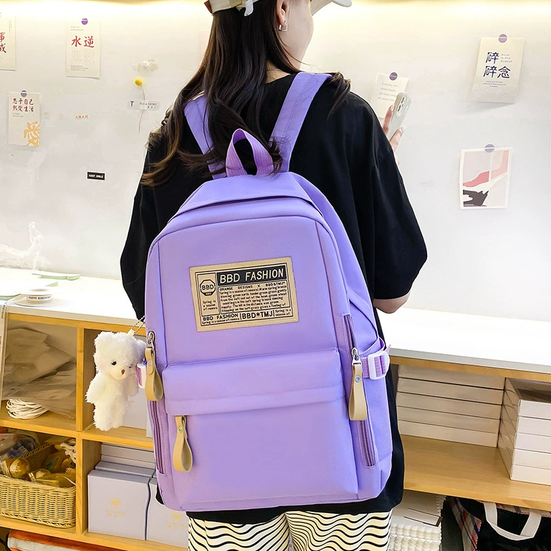 Backpack, set, school bag, 2023, Korean style, 4 piece set