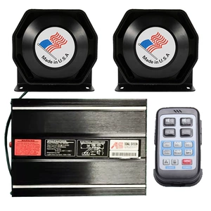 Wireless siren 400W car alarm loudspeaker high-pitched speaker AS7200B-2+octagonal horn