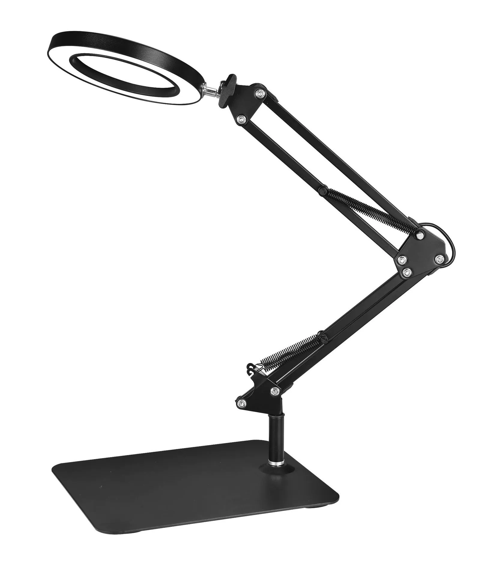 Magnifying glass for eyelashes for manicure, work folding handheld teaching reading, table lamp, eyes protection