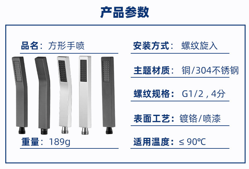 304 stainless steel hand-held shower head, shower head, hand shower, bathroom shower head, cross-border export manufacturer wholesale Application Scenario