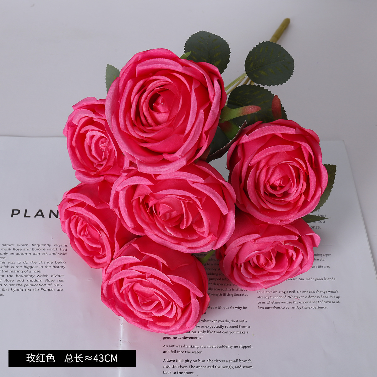 Simulación de 7 flores falsas de rosa princesa escritorio sala de estar DIY decoración de la habitación de bodas de mano accesorios de fotografía de flores