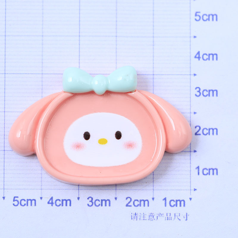 Kit de materiales para manualidades con pegamento de crema, diseño de dibujos animados con nariz pequeña, para decoración de fundas de teléfono, lazos para el pelo y zapatos