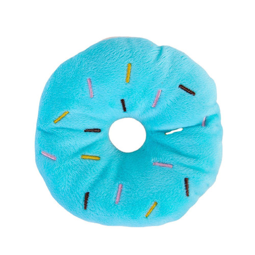 Pet supplies plush sound making toys wholesale dog and cat bite-resistant educational toys cross-border supplies donuts