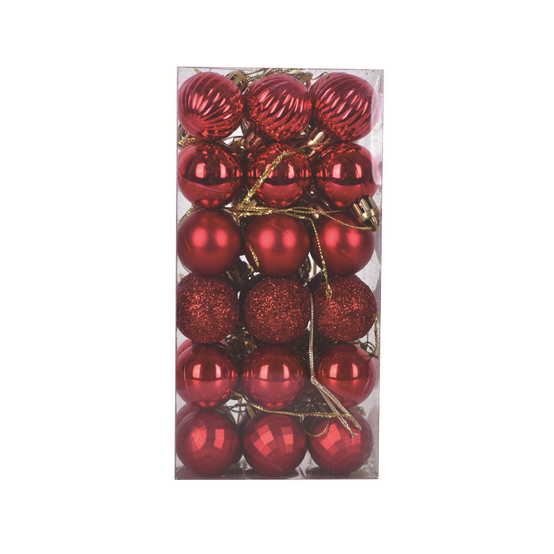 新品3/4cm36個セット異形ボールクリスマスツリー小さなペンダント祝日飾りスイカ方眼クリスマスボール|undefined