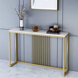 Rock Slab Marble Hallway Table Counter Light Luxury Home Living Room Decorating Wall Simple Modern Entrance Hallway Table