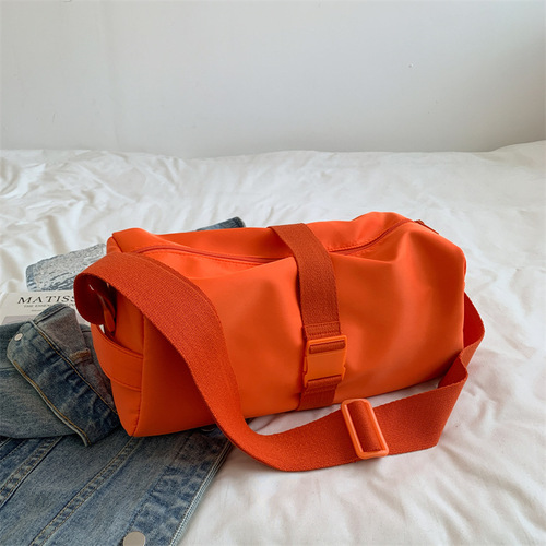 Toast Bag Fitness Bag for Men and Women 2024 Cross-border New Oxford Candy Color Crossbody Sports Travel Leisure Yoga Bag