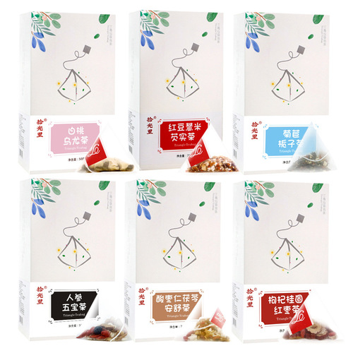 Health-preserving bag tea, ginseng five treasure tea, triangle tea bag, herbal tea, men's kidney tea, red bean and coix seed tea bag