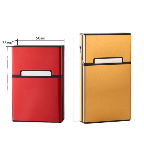 DH7713 Men's Cigarette Box with Aluminum Edges, Regular 20 Rolls, Full Pack, Anti-pressure, Easy to Carry Cross-Border