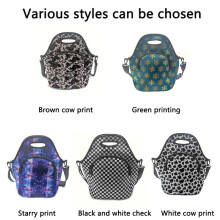 现货午餐包潜水料手提保温袋防水午餐袋户外野炊餐具包冰包配肩带