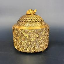 森舍黄铜大号千鹤熏香炉摆件盘香炉古玩铜器仿古黄铜工艺品黄铜香