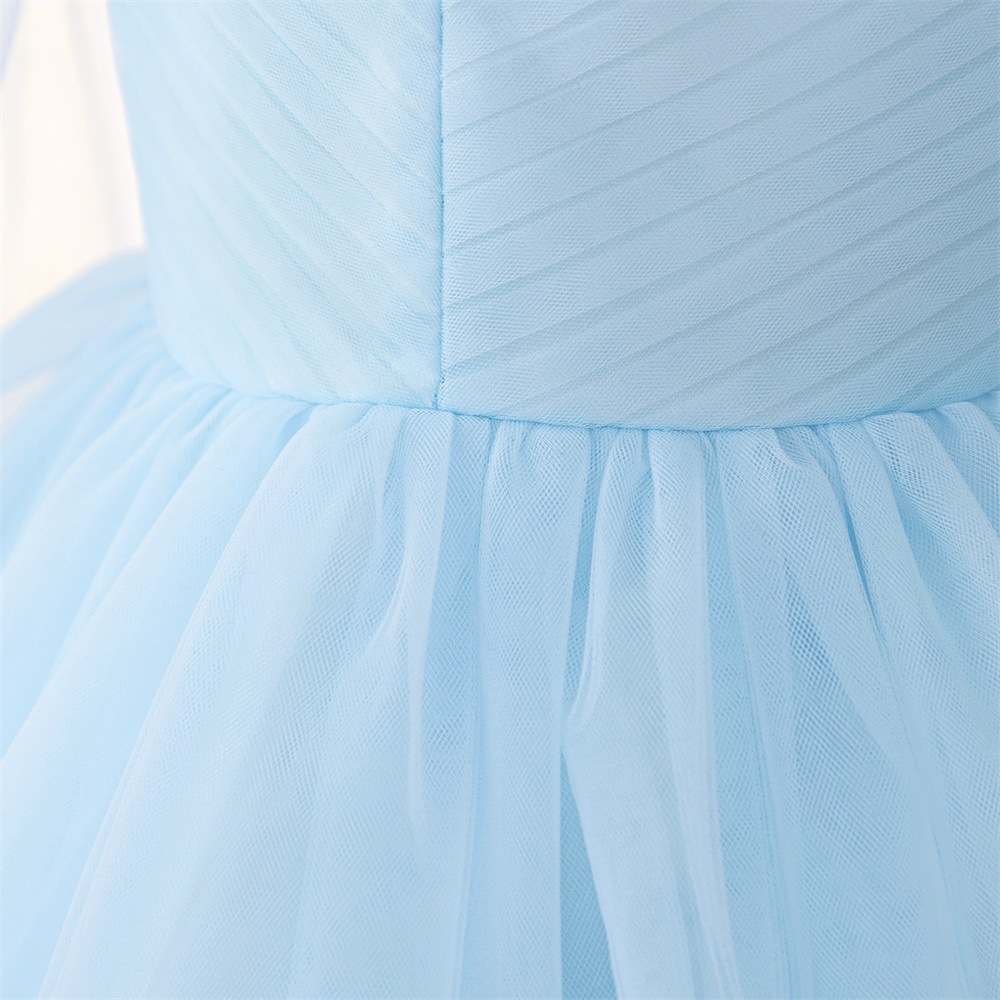 Europa y los Estados Unidos nuevos vestidos de vestidos de niños flores de cola capa de malla de ropa de flores de niños vestidos de princesa