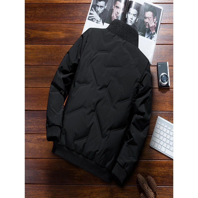 Chaqueta de pluma para hombres de invierno corto engrosado calentamiento chaqueta de beisbol hombre de negocios casual chaqueta chaqueta marca de moda