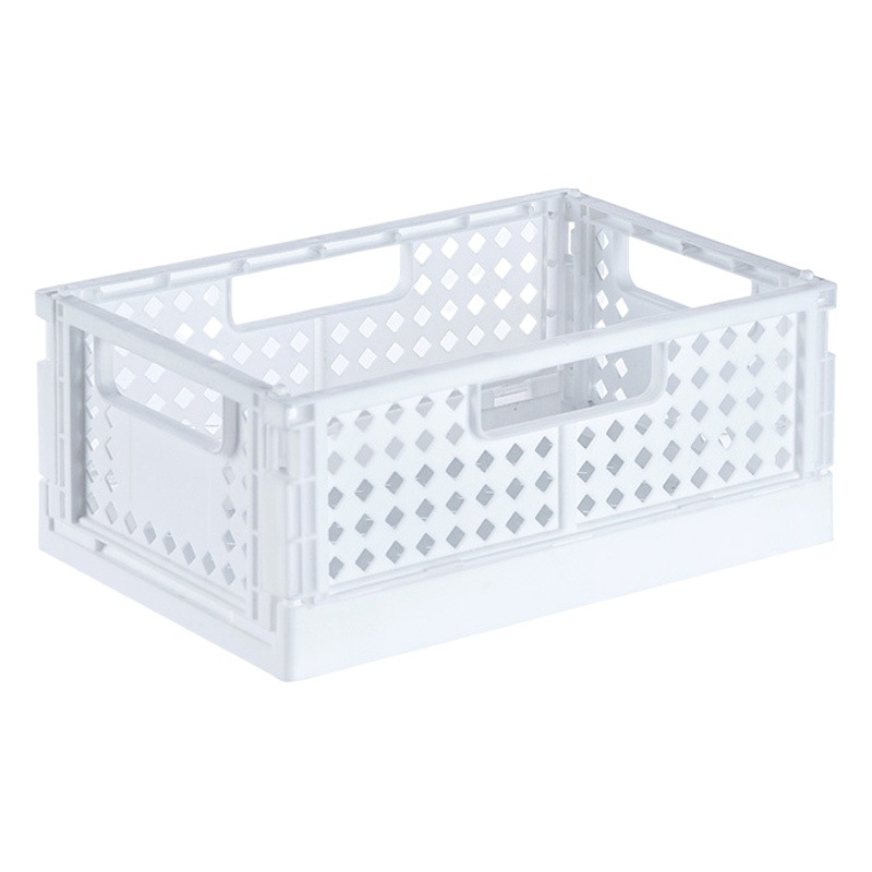 Caja de almacenamiento de soporte de exhibición de fruta fresca de Fábrica Real caja de almacenamiento de estante logístico engrosada cesta plegable cesta de plástico