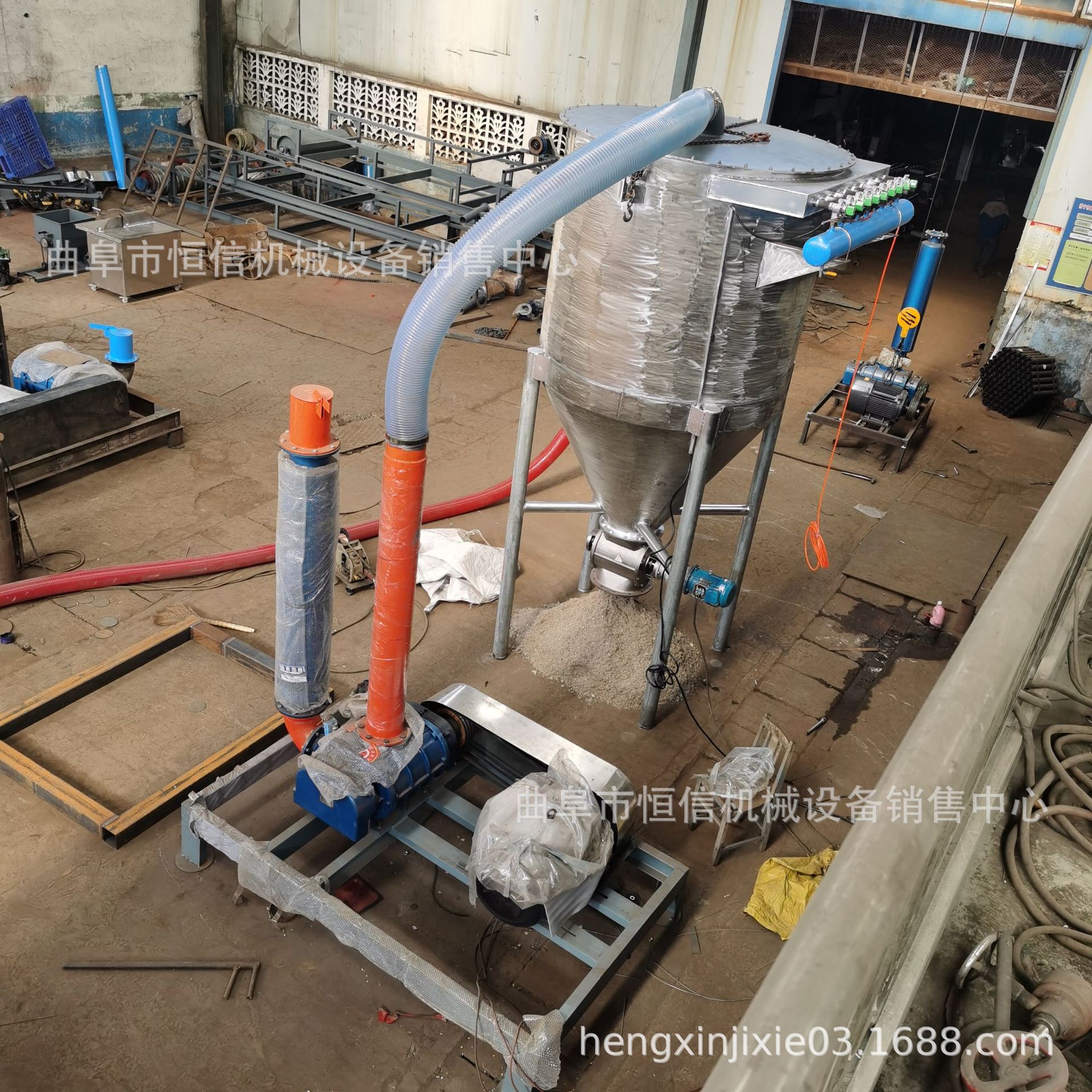 移动式晒场农作物气力吸粮机 饲料厂饲料颗粒气力输送机 自产自销