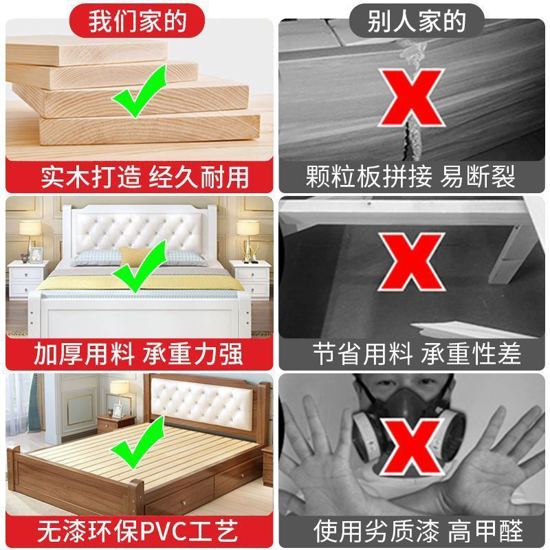 实木床1.8米经济型成人主卧双人床欧式床1.5米家用1.2米单人床1米|undefined