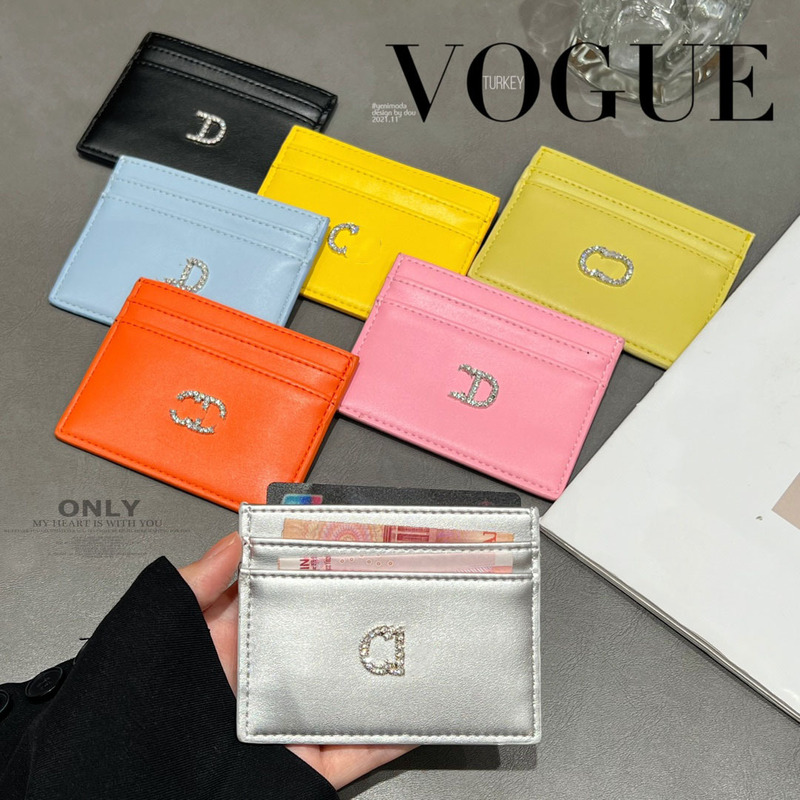 Manufacturer Direct Delivery European and American Style Card Holder with 5 Card Slots, Genuine Leather Coin Purse, Multifunctional Id Holder, Anti-Theft Card Protection