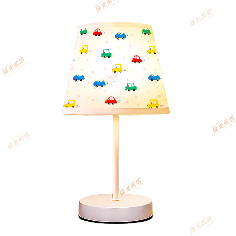 Lámparas de mesa de tela de automóviles de dibujos animados transfronterizos, luces de habitación decorativas, luces de cabecera para niños image 6