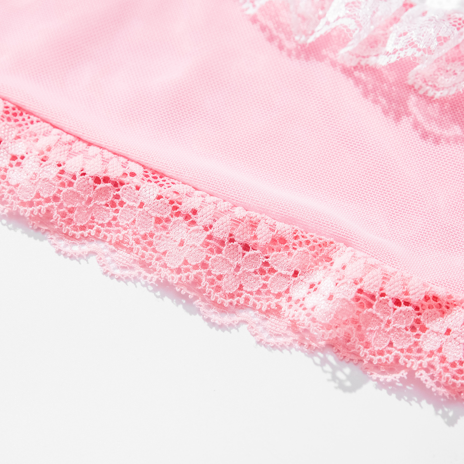 Sexy Dessous, sexy Frauen-BH mit Raffung, Spitzen-BH-Set, Dessous-Dienstmädchen-Outfit mit Stahlring-Verführung_voghion.com