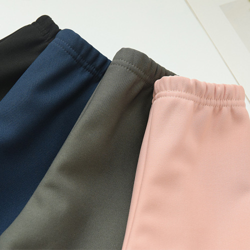 Girls' Leggings Spring and Autumn Thin Outerwear Pure Cotton Children's Pants Winter Warmth Stylish Older Children's Tight Leggings Thin Fleece
