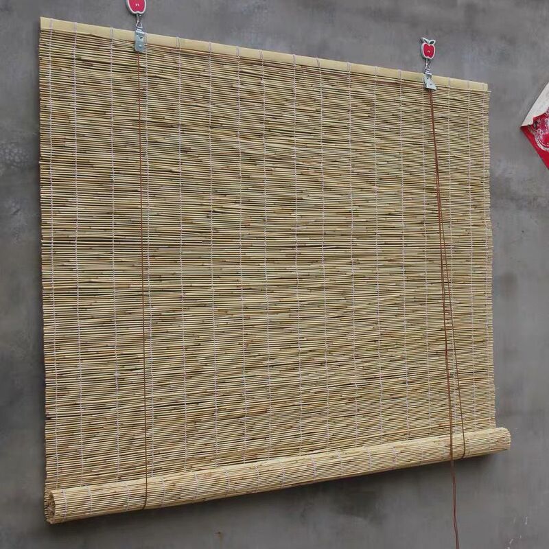 Reed Curtain Grass Shading Bamboo Curtain Roller Curtain Partition Door Curtain Hotel Tea Room Balcony Decorative Curtain