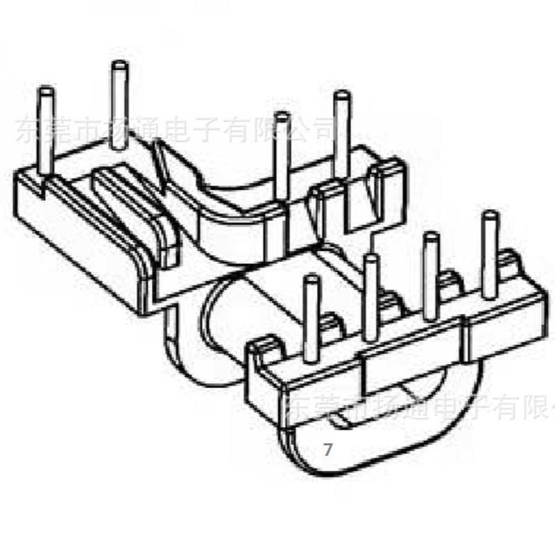 EPC13高频变压器骨架EPC13卧式4+2+2针