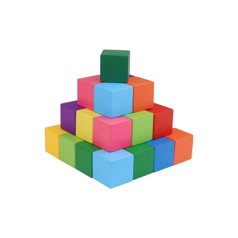 Wooden inkjet square constructor, toy, children's teaching aids for early age, handmade, training