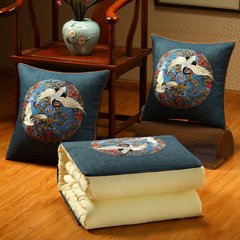 Longfeihewu Doris Linen Dark Blue [자수 스타일]