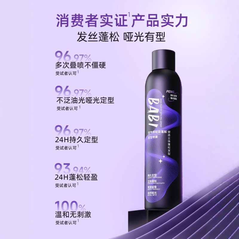 拯救扁塌头！BABI空气感定型喷雾 持久自然塑型蓬松不软塌高颅顶|undefined