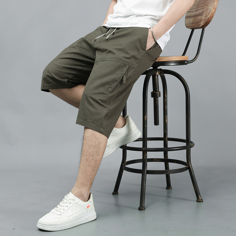 Summer Sports Pants Shorts Men's Capri Pants Men's Thin Casual Pants Pure Cotton Outer Wear Large Pants Outer Wear