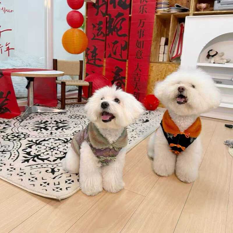 宠物衣服秋冬新款新中式过年裙子狗狗猫咪加厚拜年唐装|undefined