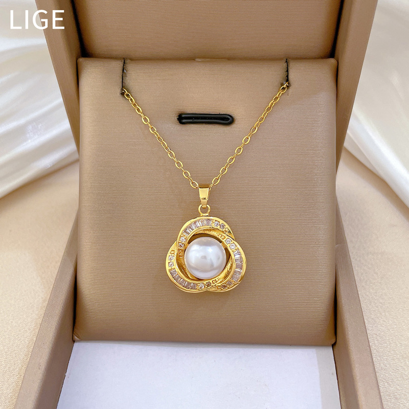 Collana elegante a catena con diamanti da donna gioiello versatile_voghion.com