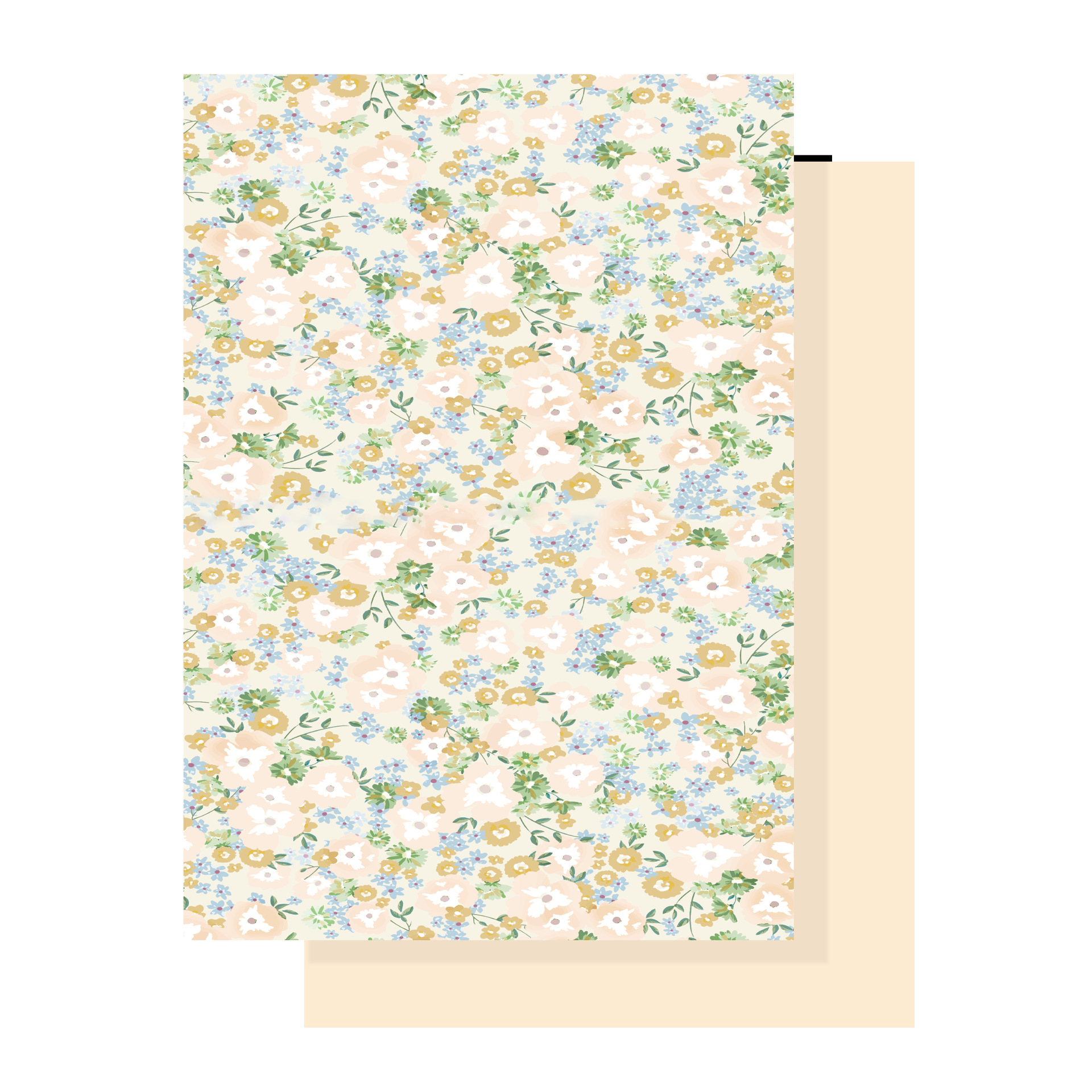 Papel de regalo floral de jardín pequeño de siete colores, embalaje de regalo hecho a mano de bricolaje, floristería, papel de regalo floral