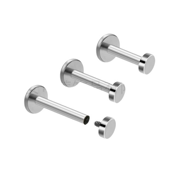 F136 titanium alloy personalized round cake tongue nail ear nail puncture jewelry external tooth thread niche design ear bone nail