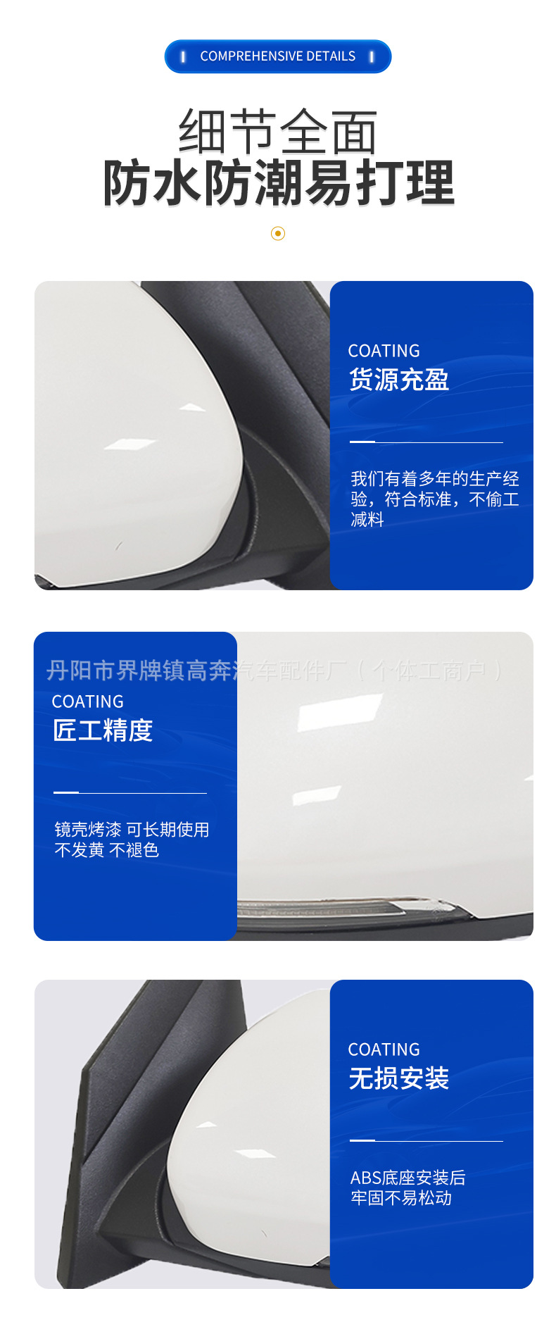Suitable for 2015-2020 Tucson Rearview Mirror Assembly, Tucson for Tuson Reversing Mirror