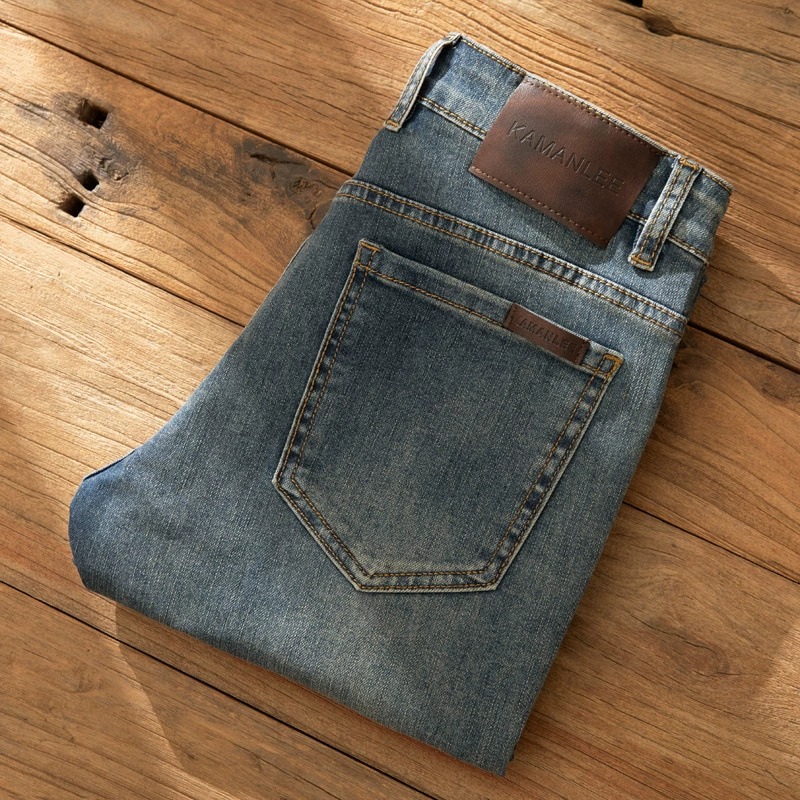 Высококачественный приливный бренд ретро джинсы мужской 2025 новый маленький педикюр для отдыха