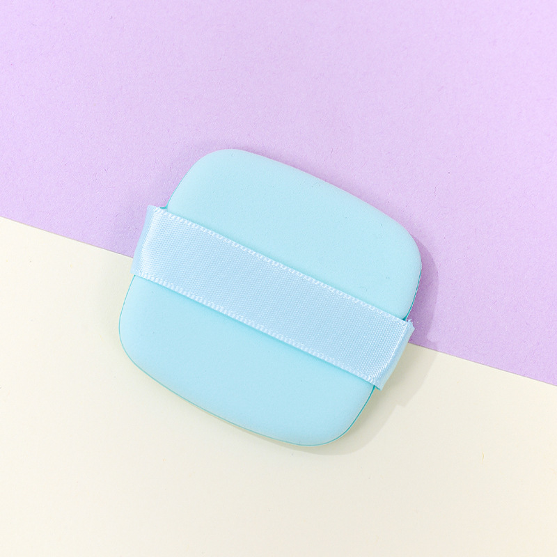 No coma polvo, polvo súper suave, seco y húmedo, base líquida, galletas cuadradas, esponja de maquillaje, cojín de aire de doble cara, borla de mantequilla