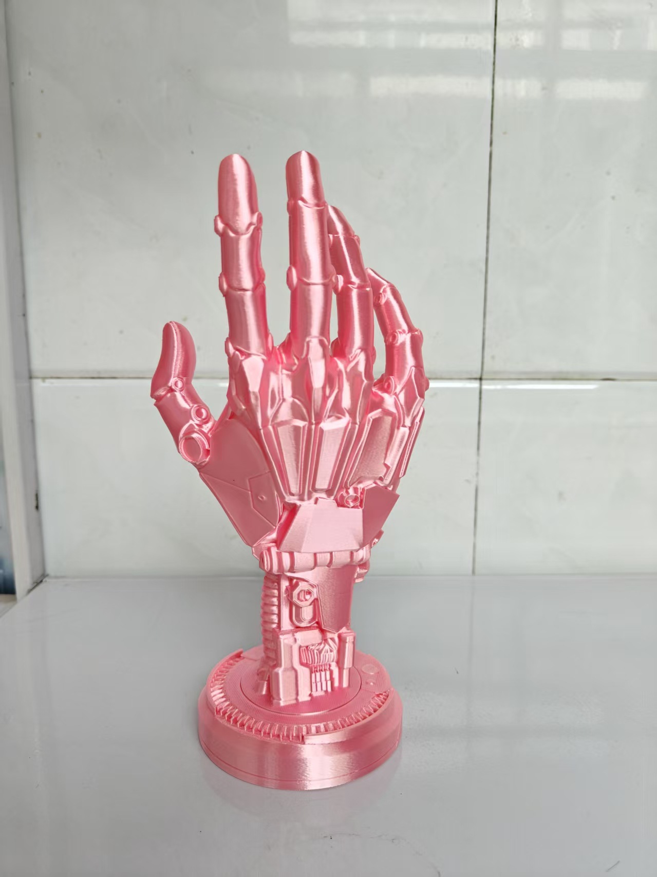 체리 파우더 (하단 중공 로고)-로고가있는 둥근 기초