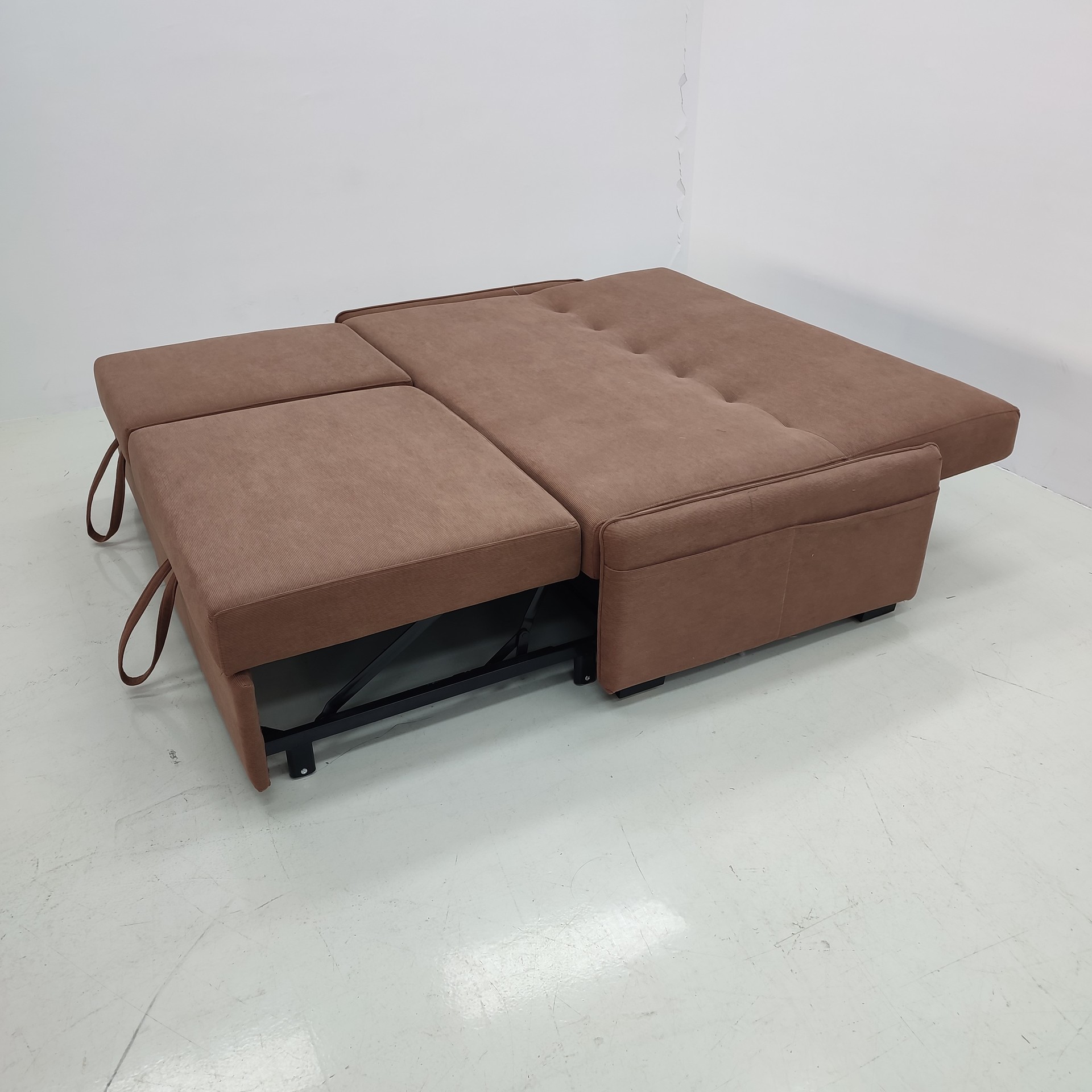 Sofá cama multifuncional moderno y simple, tela de tecnología de doble propósito, sofá sin lavado escondido.