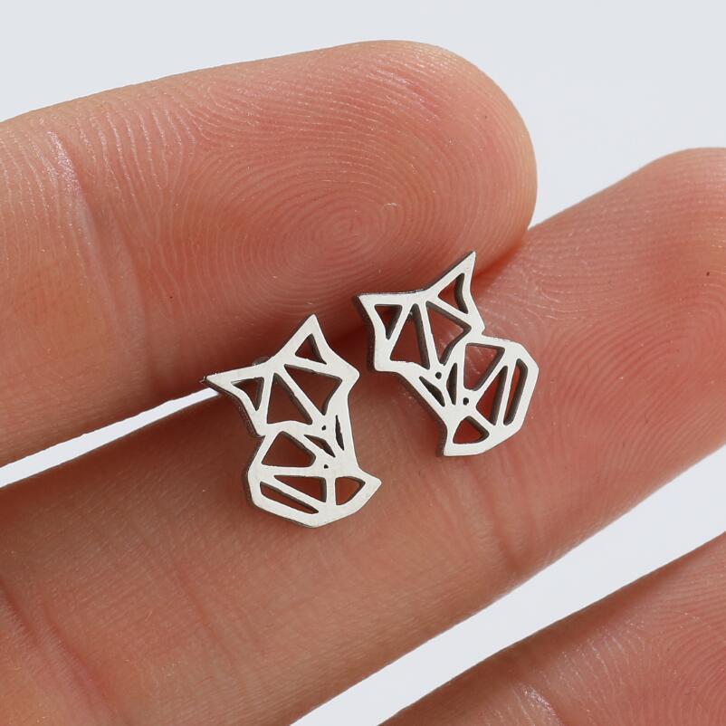 Simple Style Animal Titanium Steel Ear Studs Plating No Inlaid Stainless Steel Earrings