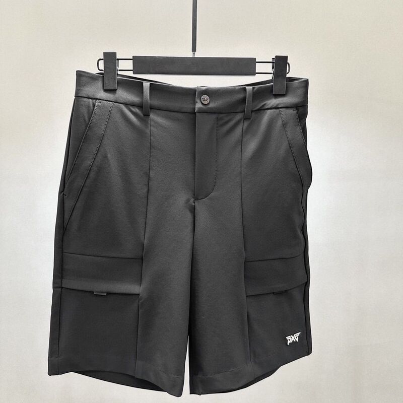 Golf Breathable Men's Summer Sports Quick-Drying Solid Color Stretch Shorts Versatile Pants Five-Point Pants Casual Golf Pants