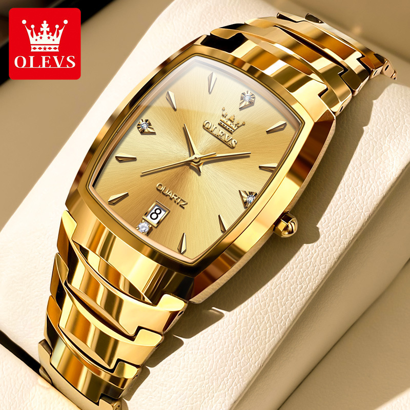 Swiss Official genuine goods Amani Watch Amani Cross-border Foreign Trade Tuhao Golden Quartz Watch Huaqiang North Tungsten Steel