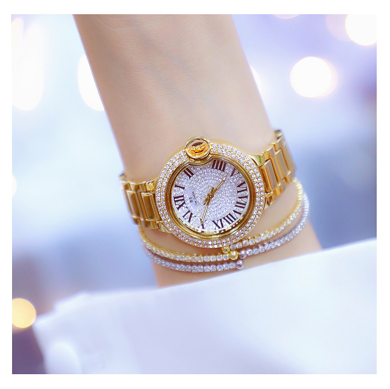 100g Weight Tempered Glass Mirror Material Alloy Strap Material Watch Classification Pointer+Number Display Type Jewelry Buckle Buckle Style Round Dial Shape Casual, Daily Occasion Quartz Movement Solid Color Pattern Women's Gender Simple Style, Classic Style Style Simple Style Classic Style Solid Color Jewelry Buckle Quartz Watch Women's Watches 8