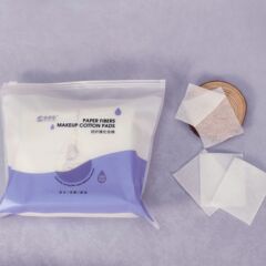紙繊維化粧綿の販売促進400枚の水を節約して肌を清潔にします。