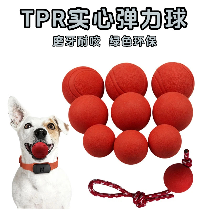 제조 업체 도매 애완 동물 강아지 장난감 공 TPR 고무 패턴 단단한 탄성 공 어금니 장난감 애완 동물 용품