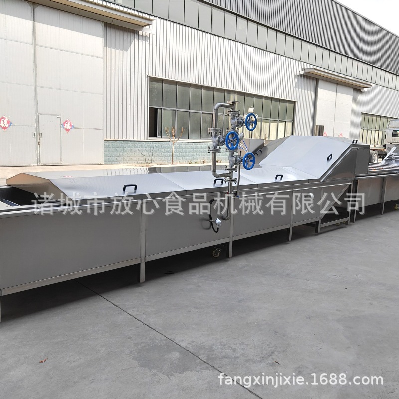 果蔬漂烫机 蔬菜漂烫杀青流水线豆角毛豆漂烫设备电加热/蒸汽加热