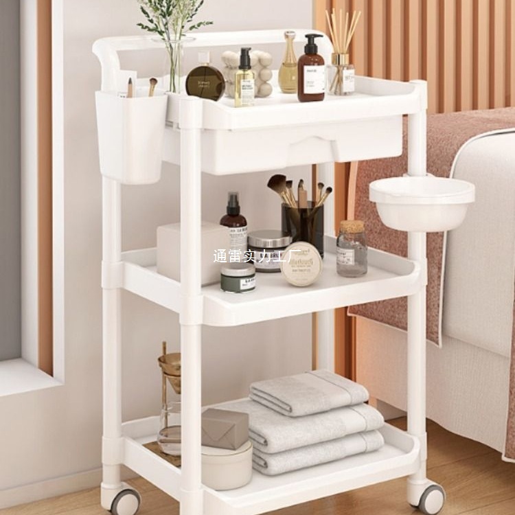 carro de belleza, carro de herramientas, carro de herramientas de belleza, carro de bordado de dos capas.