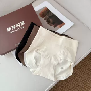 6577春夏力推高弹锦纶蜂窝3D立体蜜桃臀春夏无缝收腹女士中腰内裤